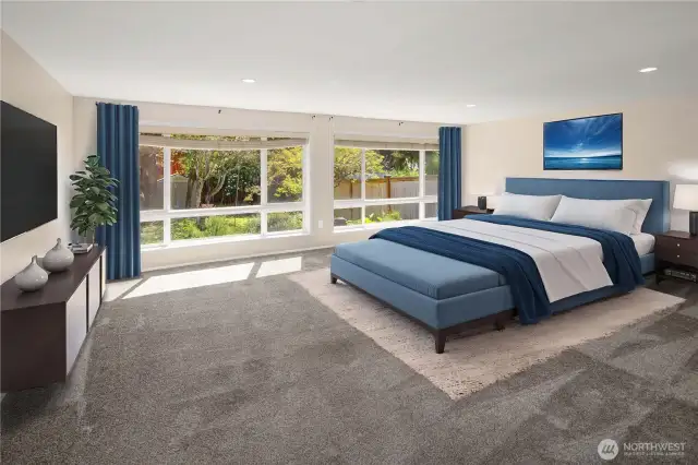 Virtually staged fourth bedroom