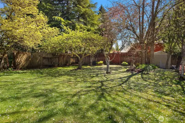 A true gardener’s haven, complete with a variety of fruit trees and plenty of room to grow your own bounty