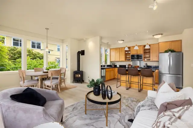 Great room, open floor plan.