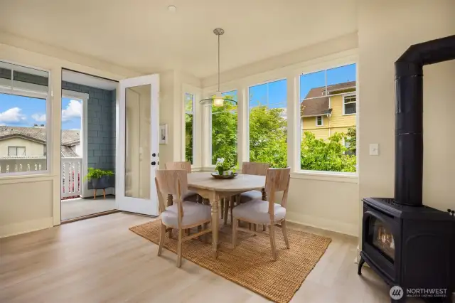 Dining area is south facing giving you tons of sunshine!