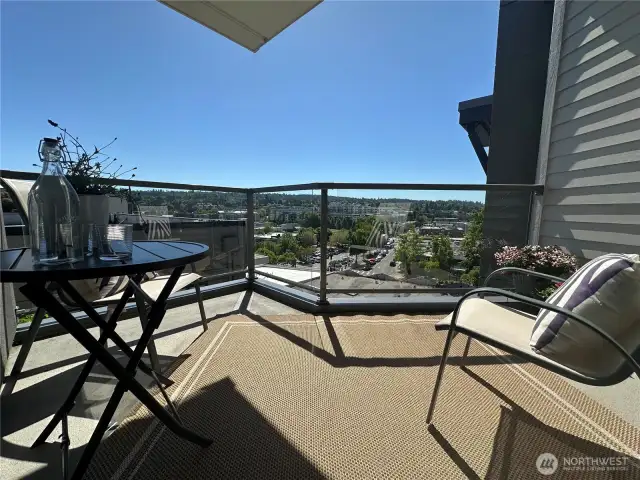 Private Deck with Lake, City & Territorial Views