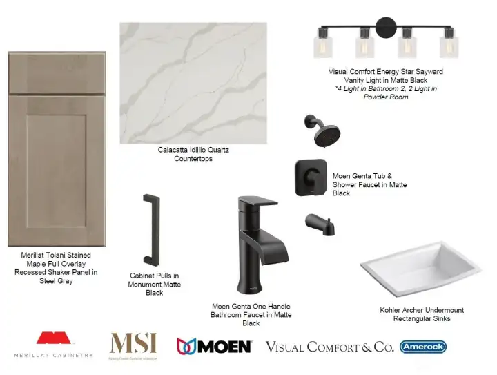 rendering of materials to be installed, not actual home