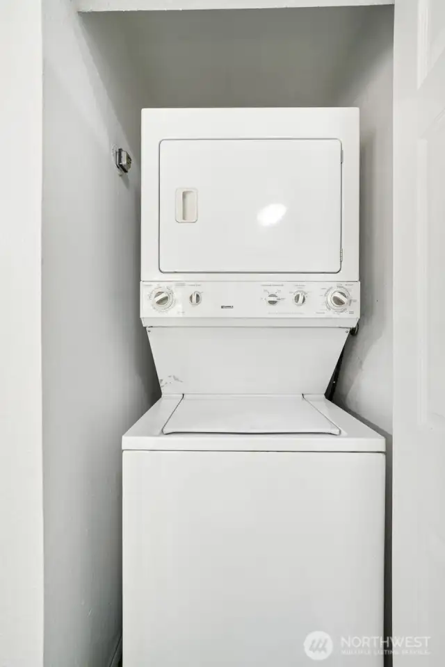 Stackable washer/dryer.
