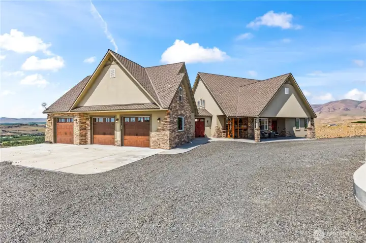 Front of home and garage