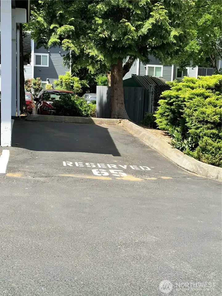 Reserved parking space Reserved parking space