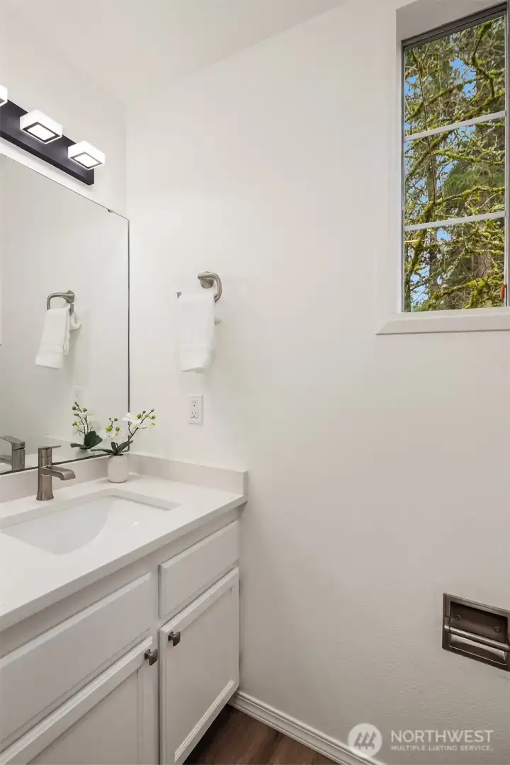 Convenient main floor powder bath