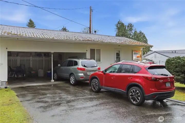 Unit B... all units have a covered attached carport!