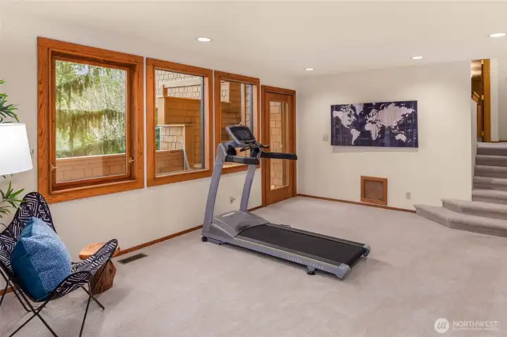 Lower level rec room.