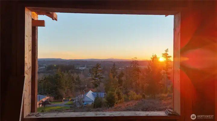 Sunset from kitchen sink window