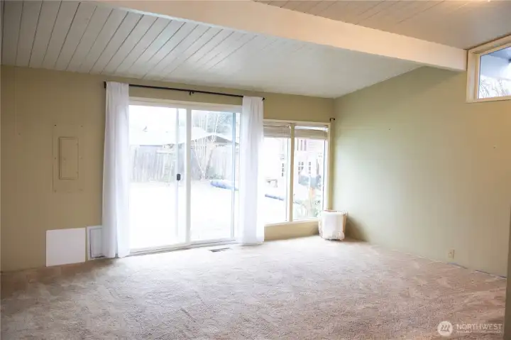 Access to backyard/ inground pool though living room sliding glass door. Access to backyard/ inground pool though living room sliding glass door.