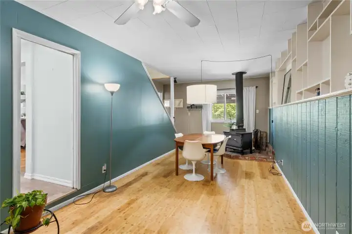 Imagine hosting Thanksgiving with this large dining room.