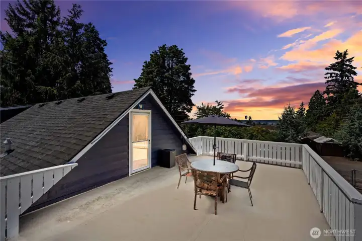 Rooftop deck is perfect for entertaining.
