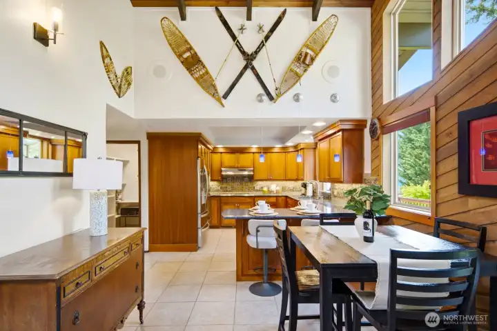 Open concept living with large windows and seamless transitions to the different areas