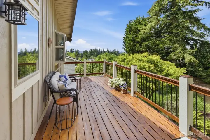 Main level entertainment-size deck overlooking your own personal oasis