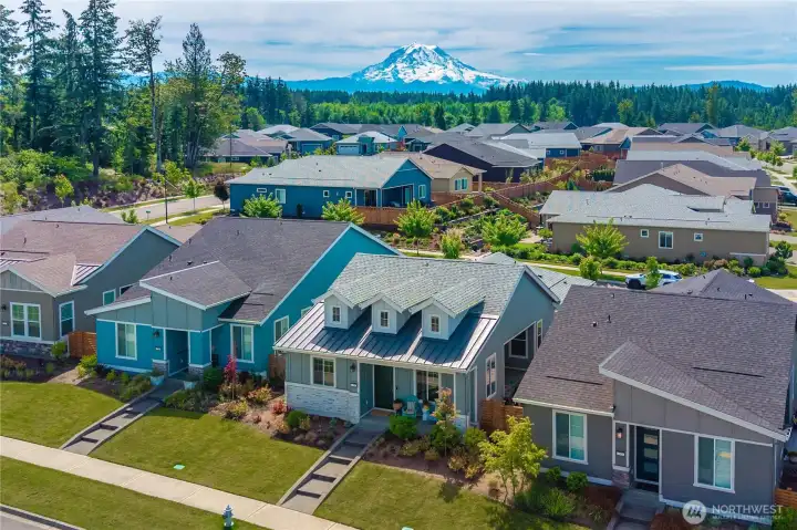 Surrouned by nature, walking trails and Mt. Rainier.