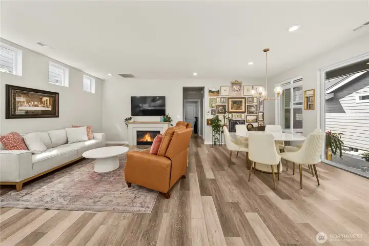 Living and dining area opens to your upgraded covered patio.
