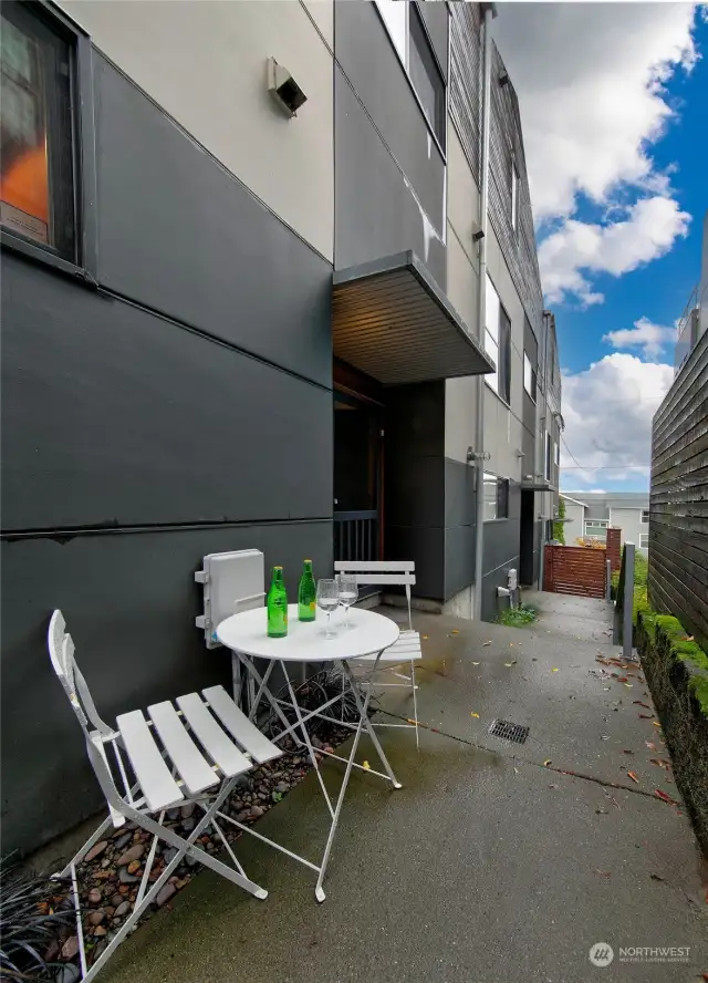 Back patio and walkway