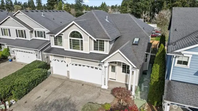 An arial view of the home