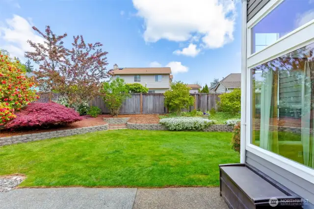 This level outdoor space is incredible. Fully fenced.