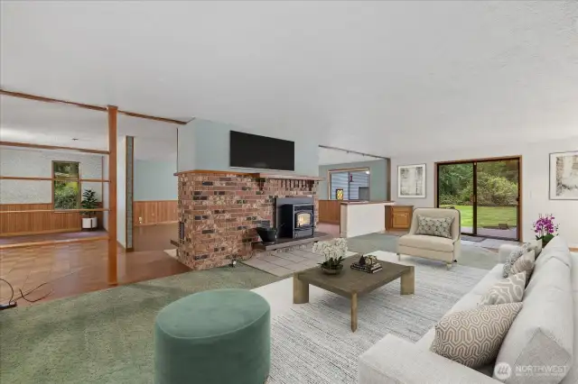 Main Living Room is light and functional.