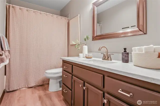 Full sized hall bath