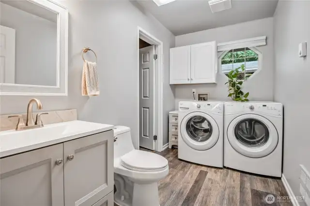 Half bath and laundry rroom