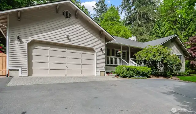 Plenty of onsite paved parking as well as the garage