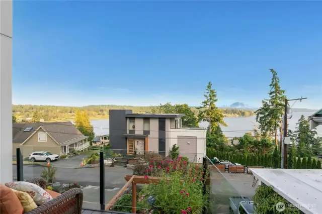 View deck off the kitchen/dining room