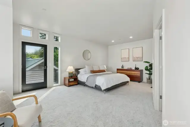 Spacious & sophisticated primary bedroom