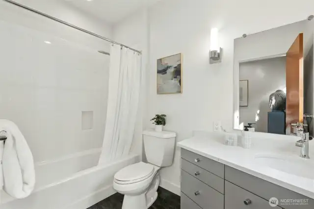 Full bath on upper level