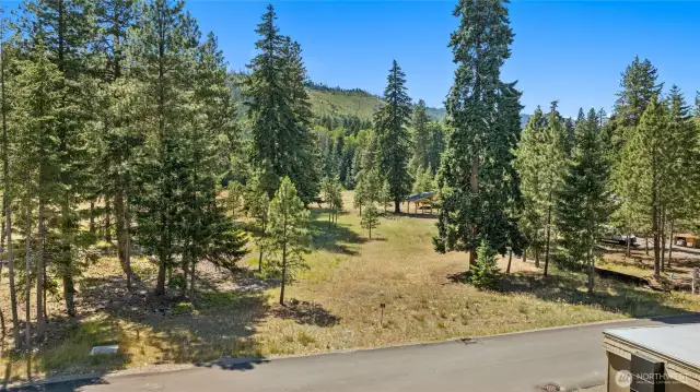 Aerial street view of homesite