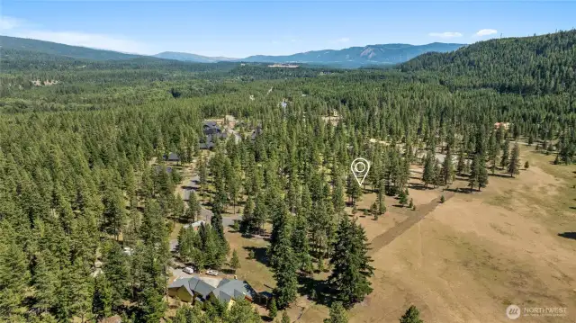 Aerial view of property