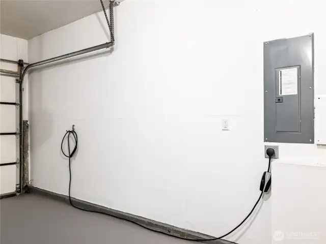 2 car garage w/ 240v Electric Vehicle ready