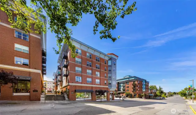 In the heart of Harris Square in beautiful historic Fairhaven with shops and restaurants galore.