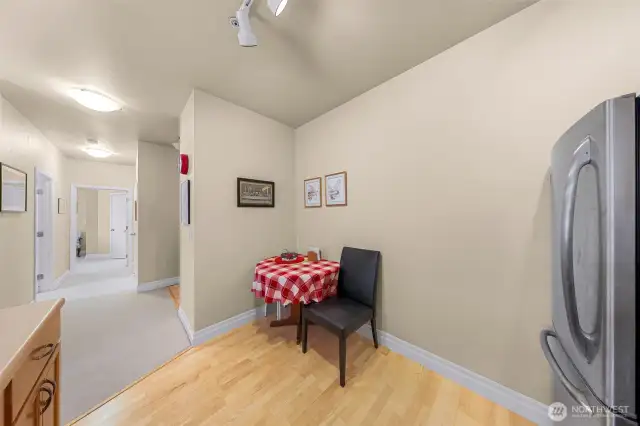 Bright hallway to bedrooms and bathrooms.