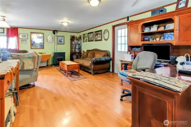 The family room and living room areas are nice sized