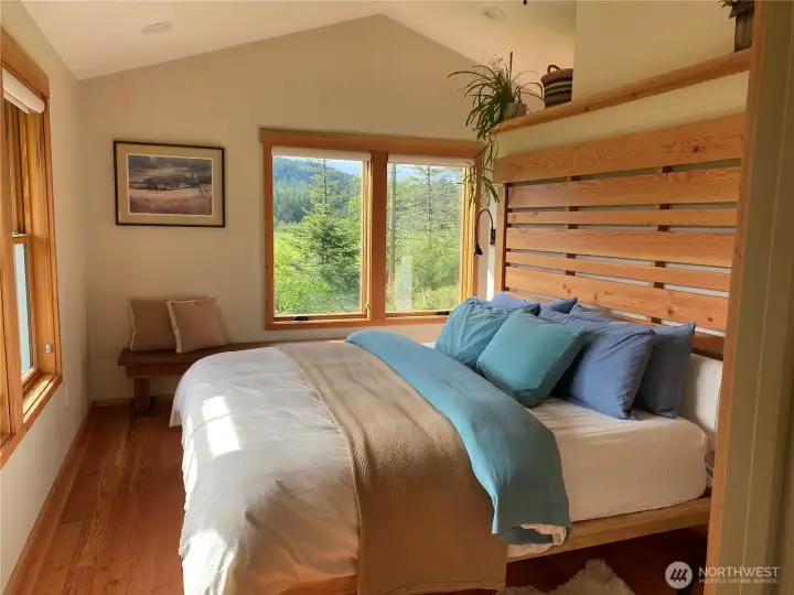 Main bedroom view towards Sunset Mountain to the southeast.