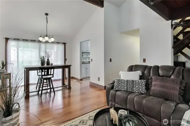 Living room area with great open concept