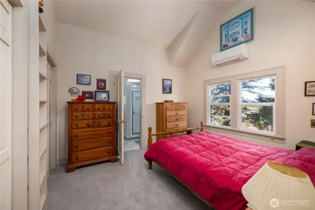 A second primary suite upstairs, with beautiful sunset views over the farmland.
