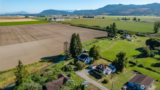 Looking north, with Mount Baker in the distance.