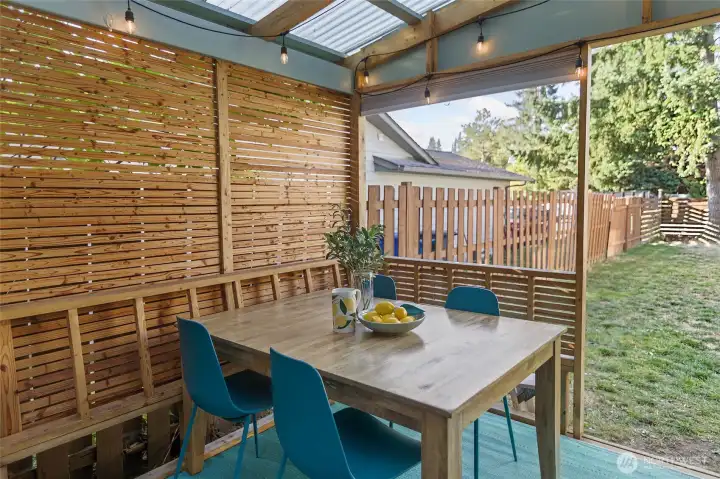 Plenty of extra outdoor seating.
