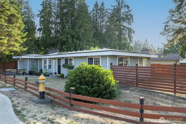 Large fully fenced corner lot.