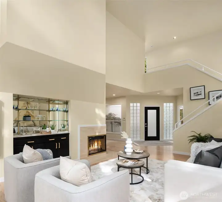 Towering Ceiling Entry & Office Off Entry