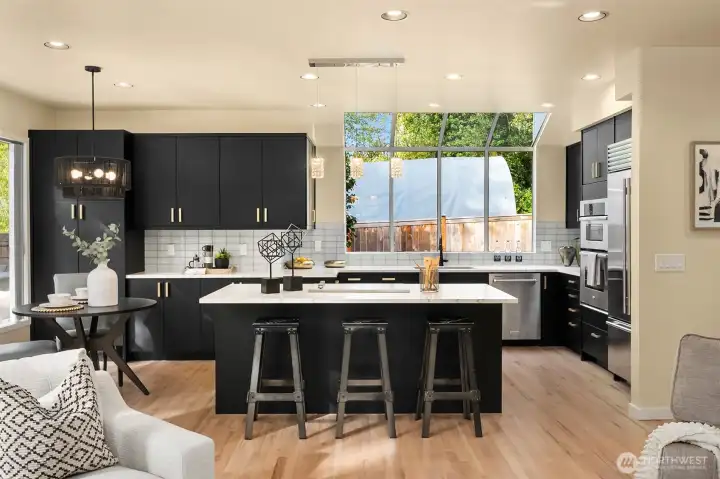 Newly Updated Kitchen: Custom Cabinets, Quartz Counters