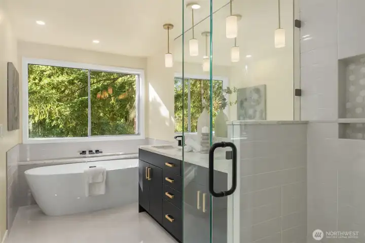 New Soaking Tub & Walk In Shower