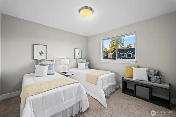 Each of the three additional bedrooms are just the right size.  No space wasted, and nothing feels too compact.