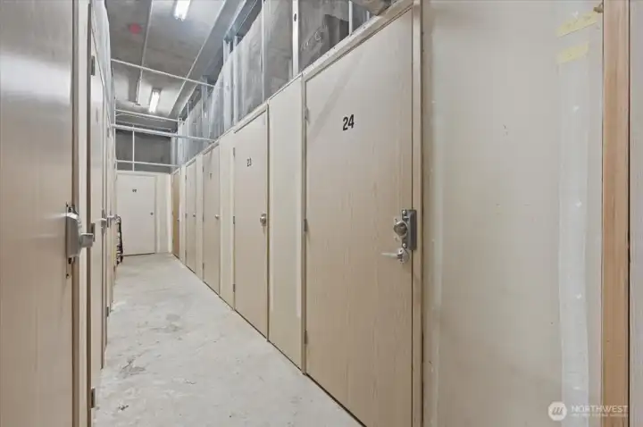 Storage room with large storage closet