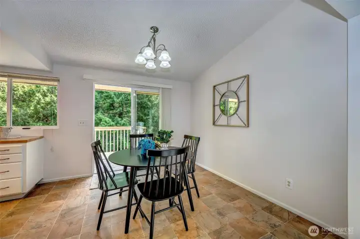 Dining space big enough for a large table.