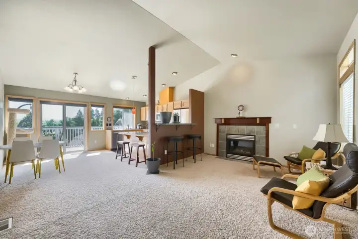 Living Room, Kitchen and Eating Area