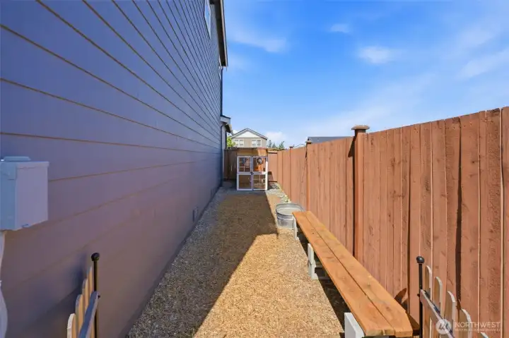 potential dog run or child play area